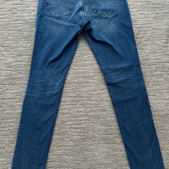 Express medium Blue mid rise stretch Women's Skinny Jeans SZ6R - Picture 2 of 9